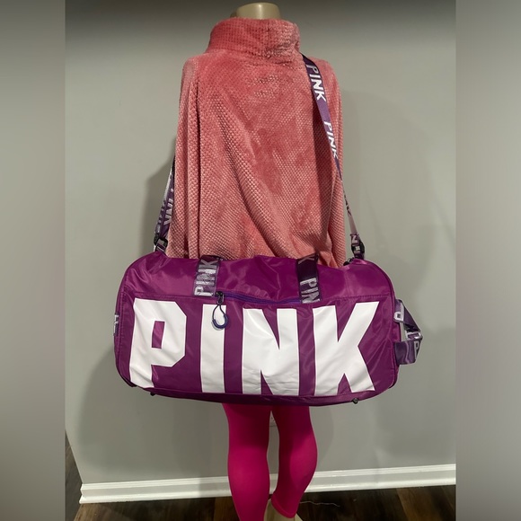 PINK Victoria's Secret Handbags - Duffle bag new large gym bag weekend bag small suitcase purple